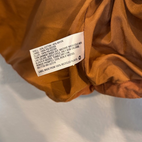 Universal Thread Burnt Orange Quilted Belted Utility Jacket Mock Neck Small - Picture 8 of 11